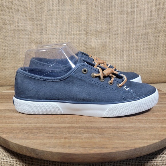Sperry Top-Sider Women's Pier View Canvas Sneakers Size 7.5M Boat Shoes Blue - Picture 1 of 9